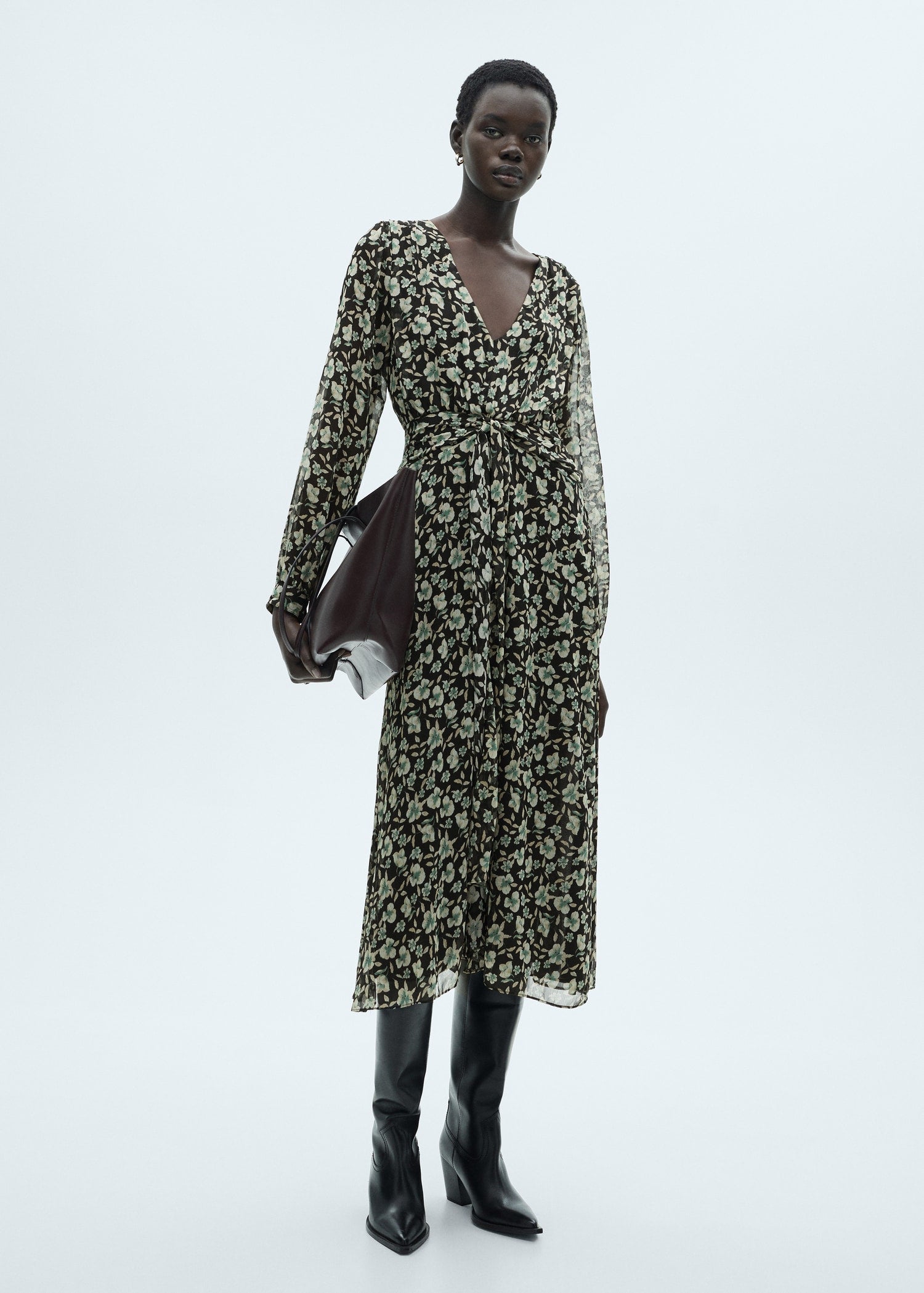 Floral chiffon dress