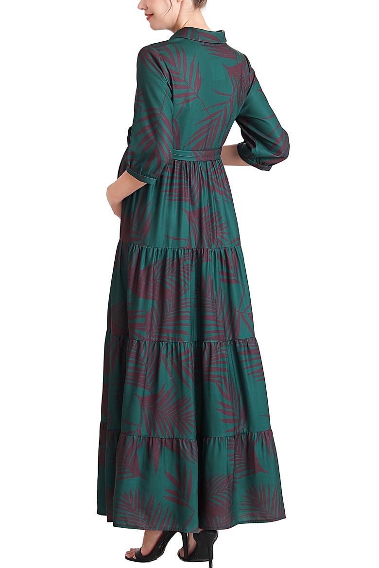 Abree Button Front Maternity Nursing Maxi Dress