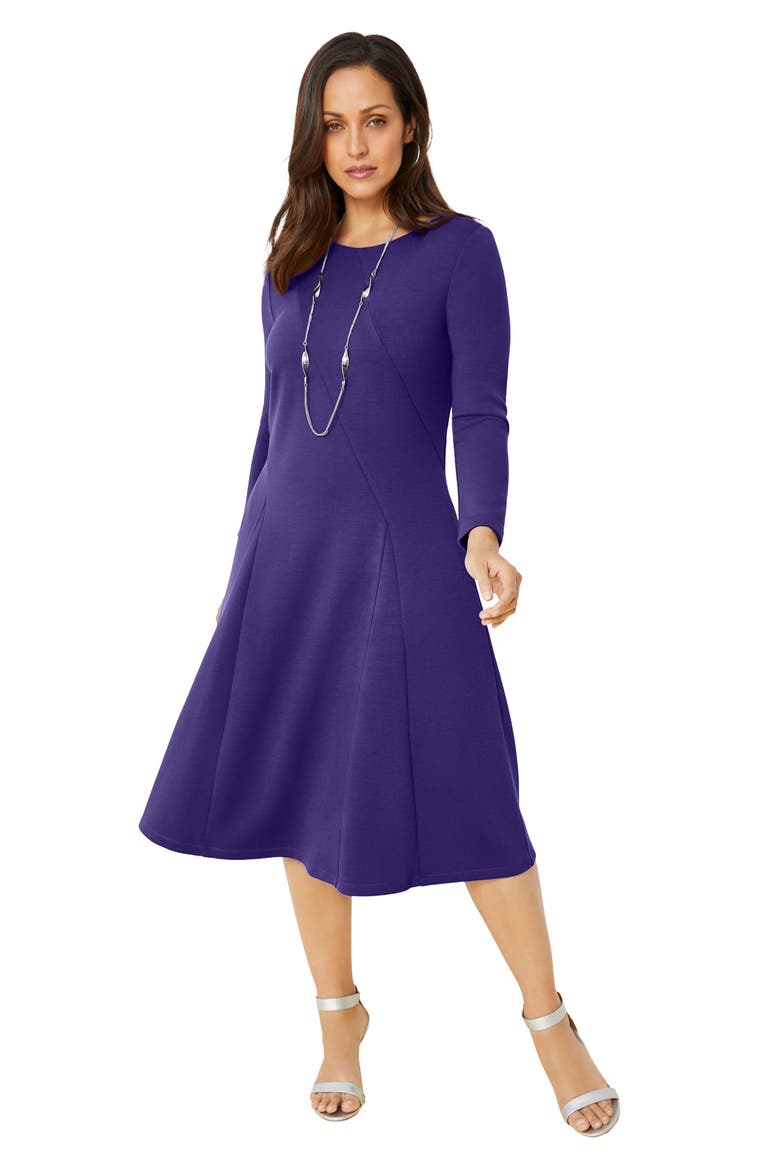 Long Sleeve Stretch Ponte Dress