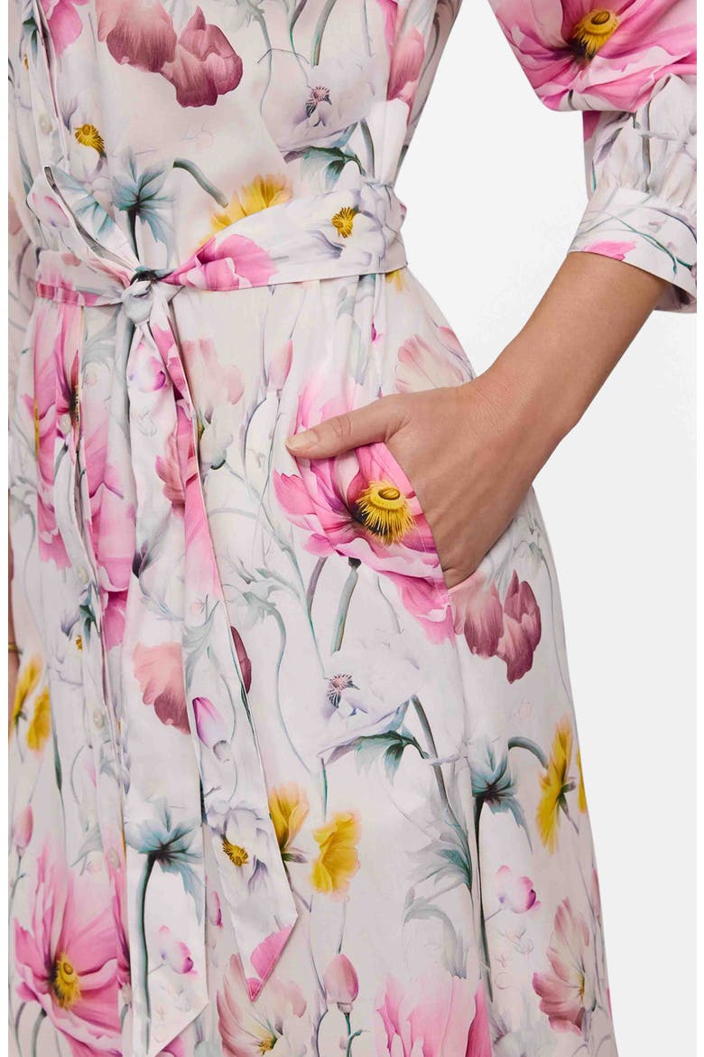 Esther Floral Belted Cotton Shirtdress