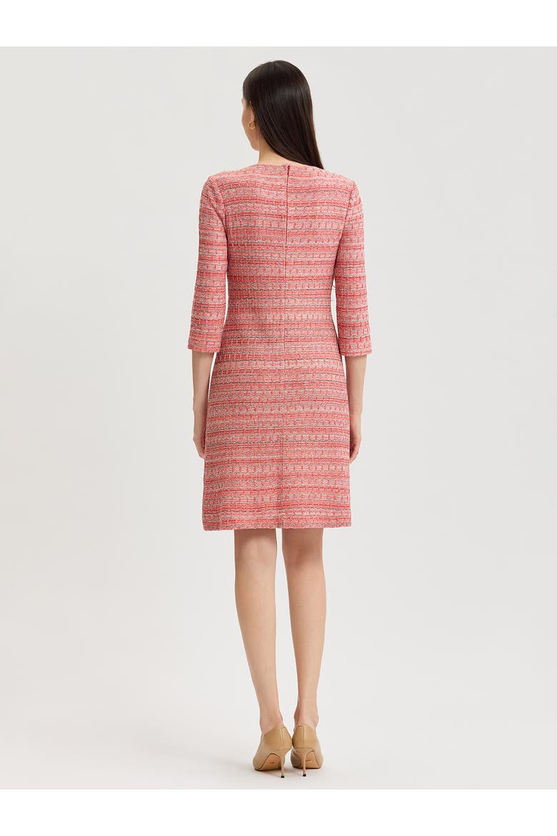 Whipstitch Tweed Knit Sheath Dress