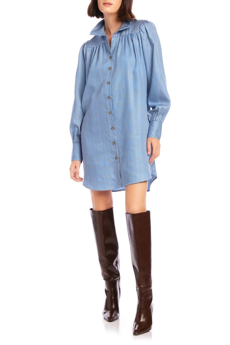 Natalia Stripe Long Sleeve Shirtdress