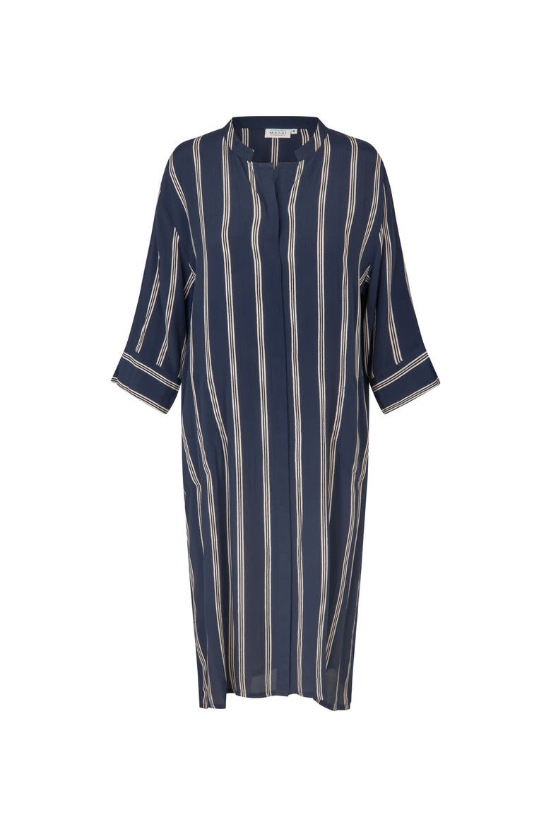 MaNimes Striped Midi Dress