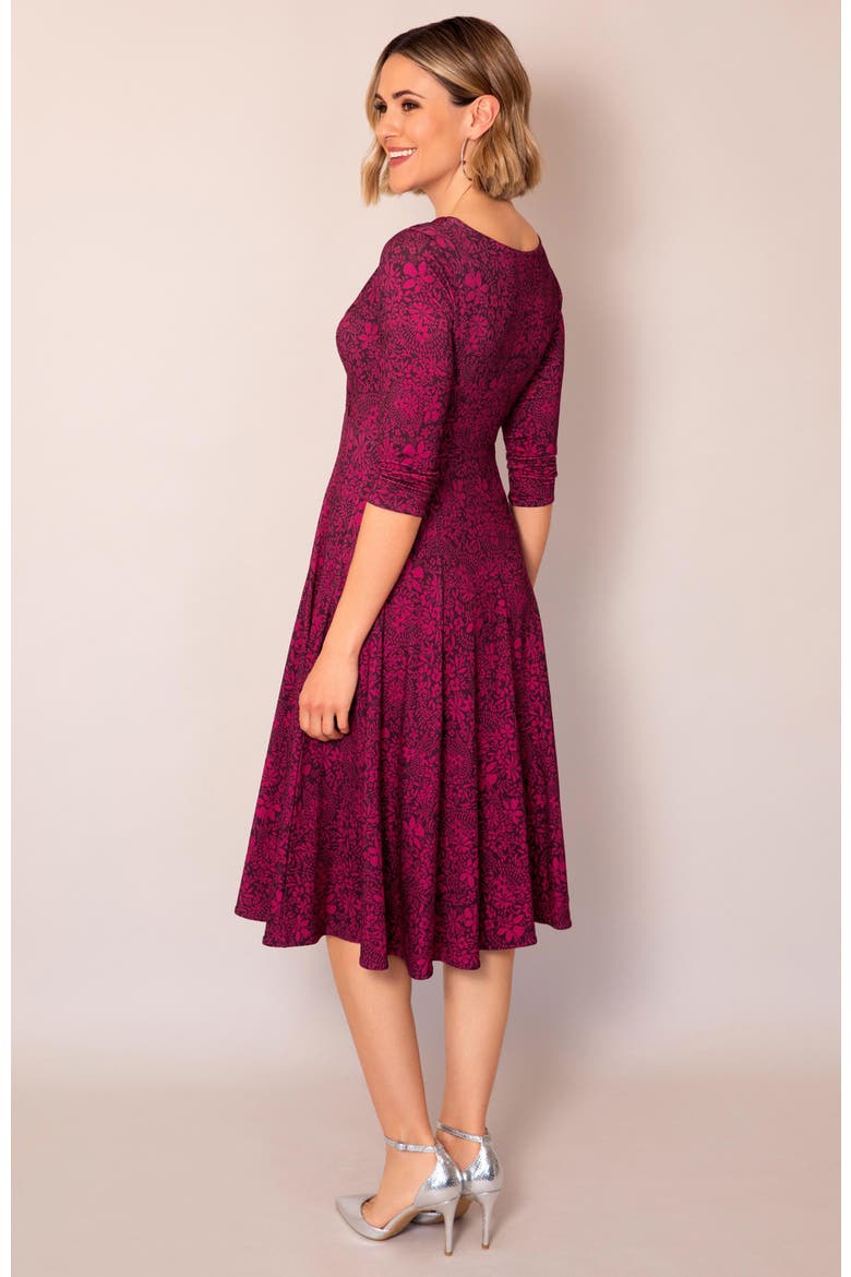 Sculpted Fit Flare Midi Dress