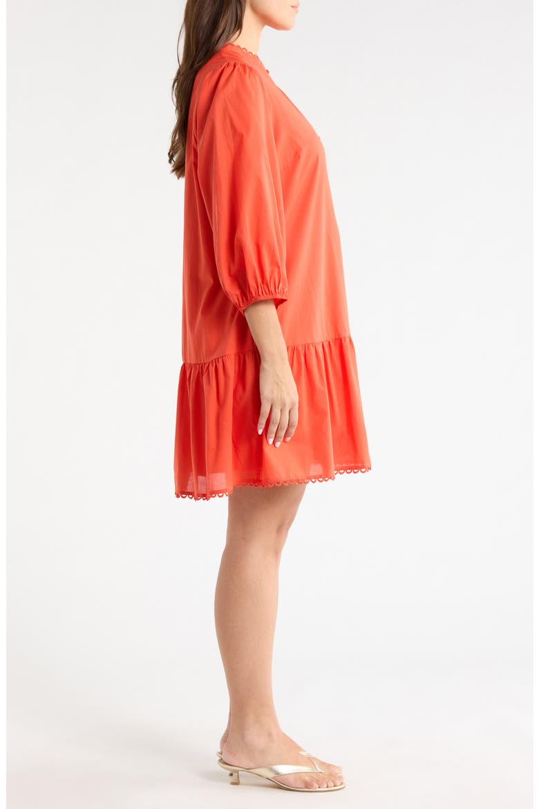 Yamila Ruffle Cotton Minidress