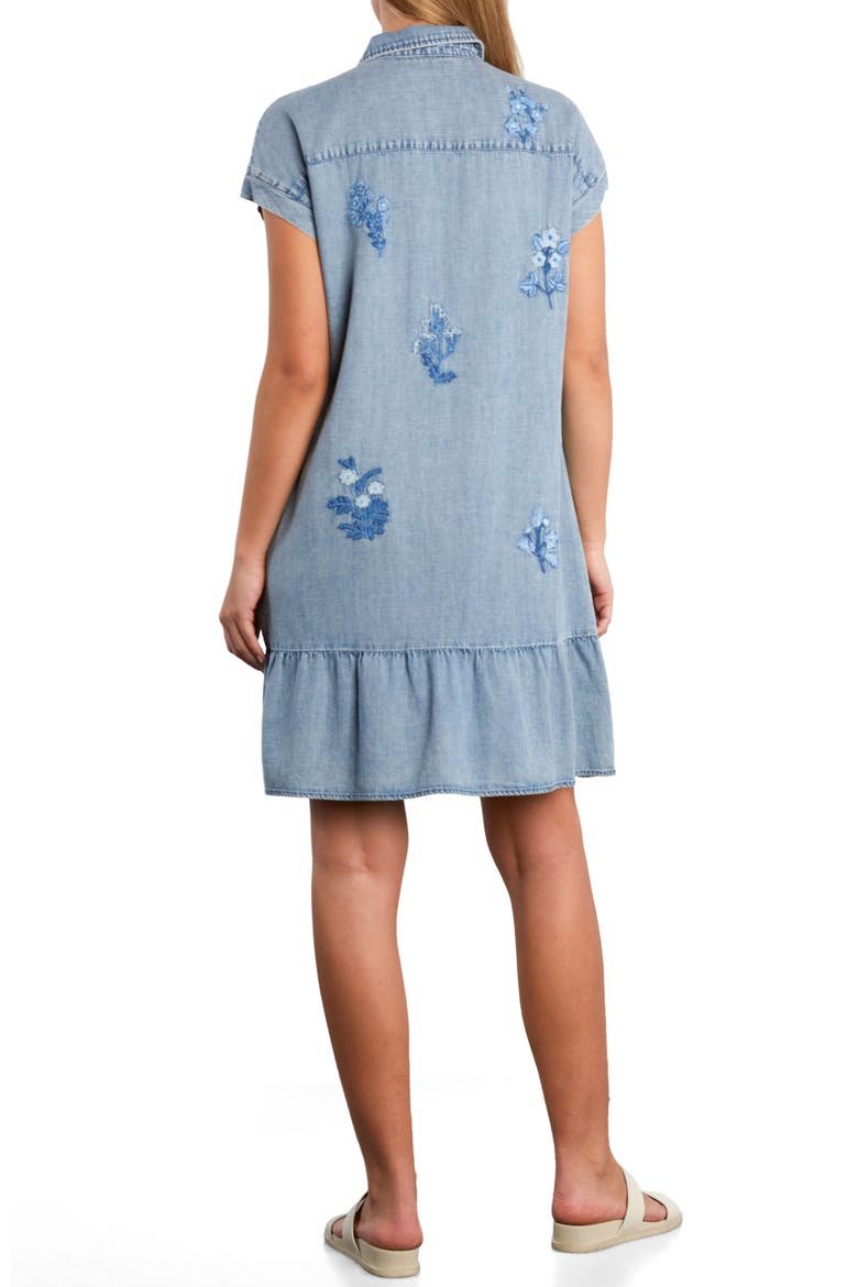 Poetic Floral Denim Minidress