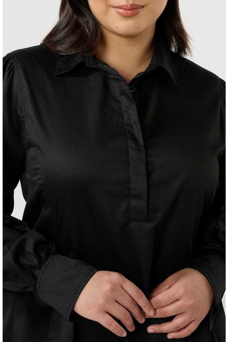 Asher Long Sleeve Cotton Shirtdress