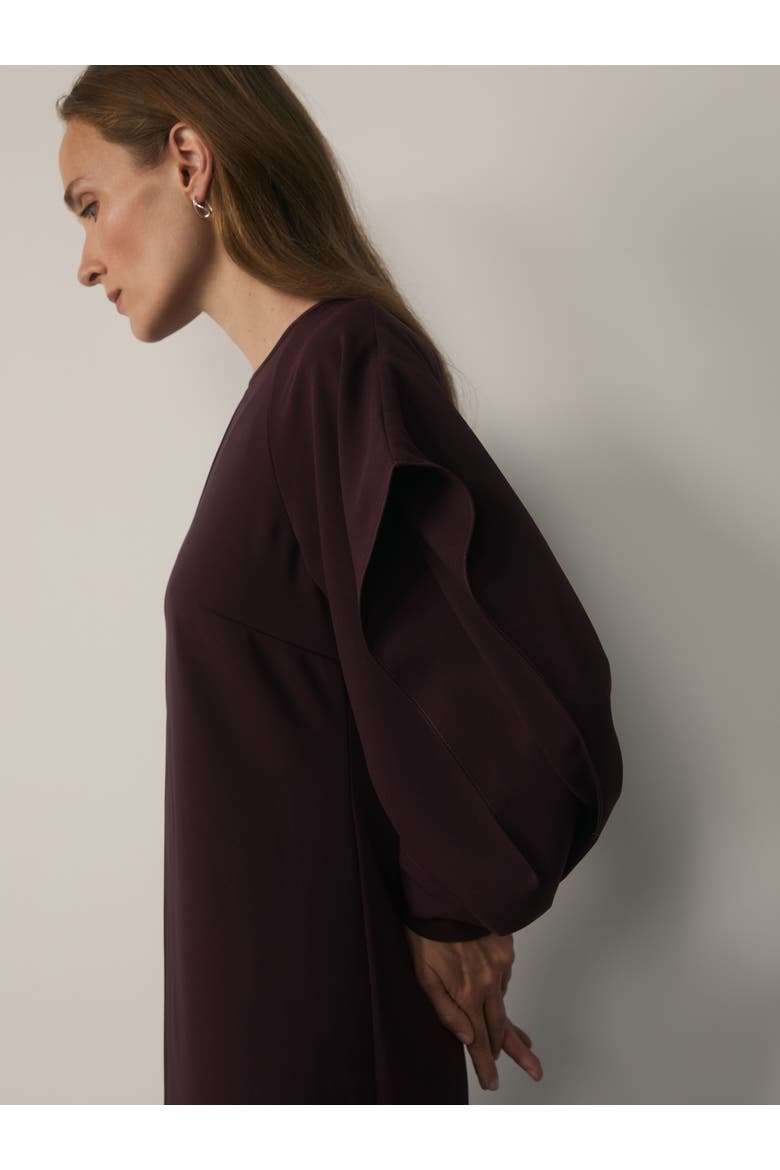 Asti Long Sleeve Midi Crepe Dress