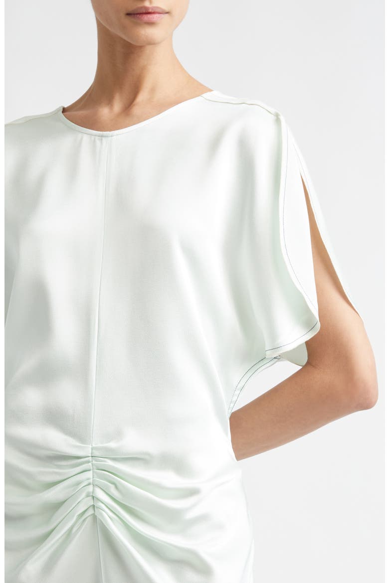 Ruched Waist Crepe Back Satin Minidress