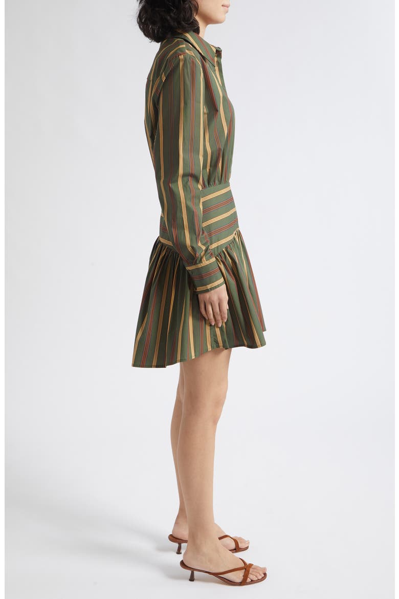 Rocco Stripe Long Sleeve Mini Shirtdress