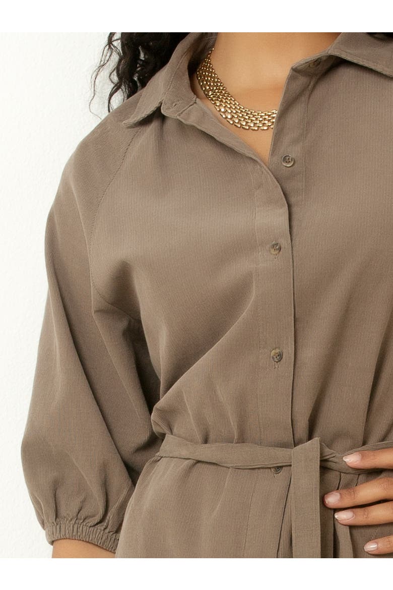Corduroy Midi Shirtdress