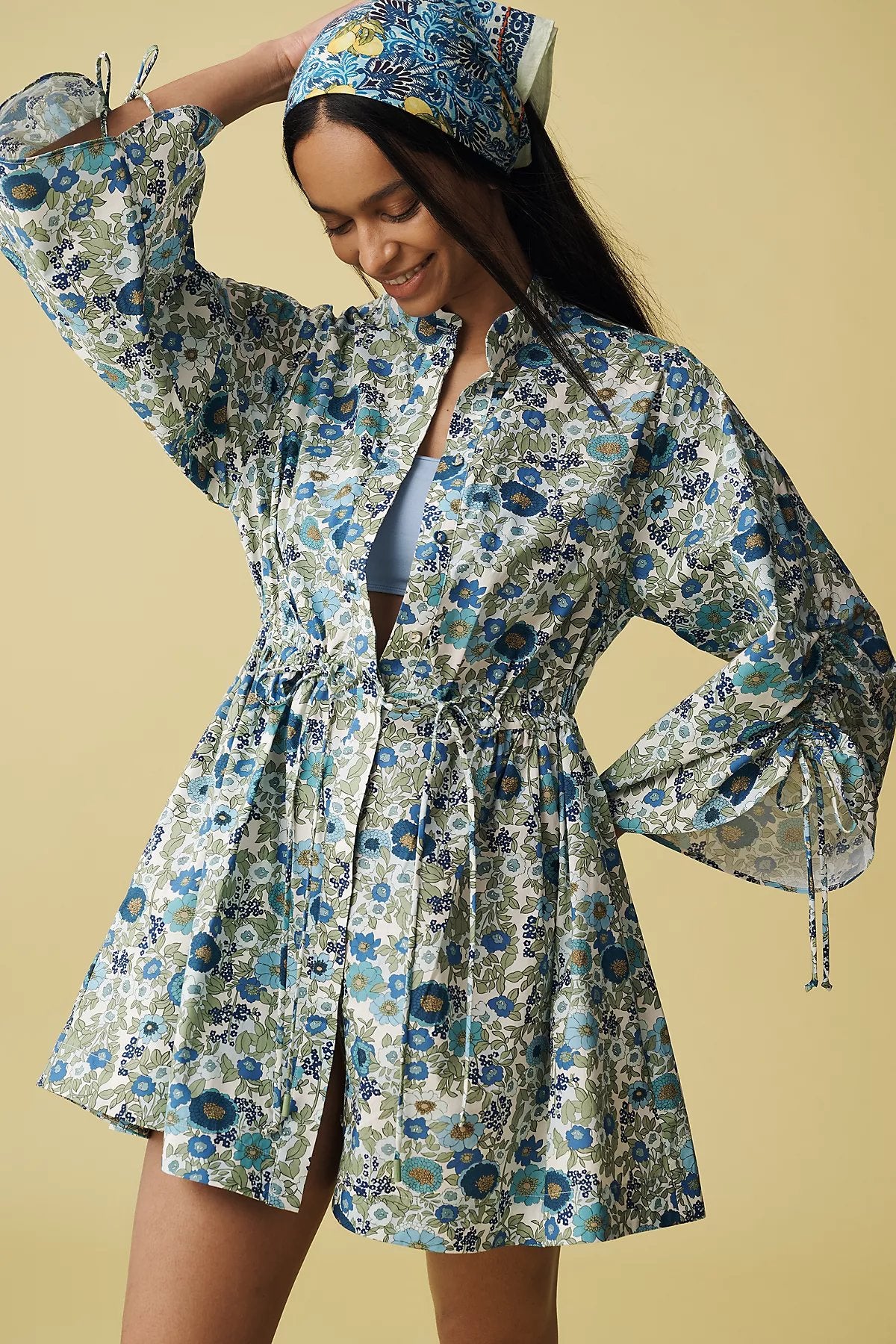 ALÉMAIS Pam Long-Sleeve Mini Dress - Image 1