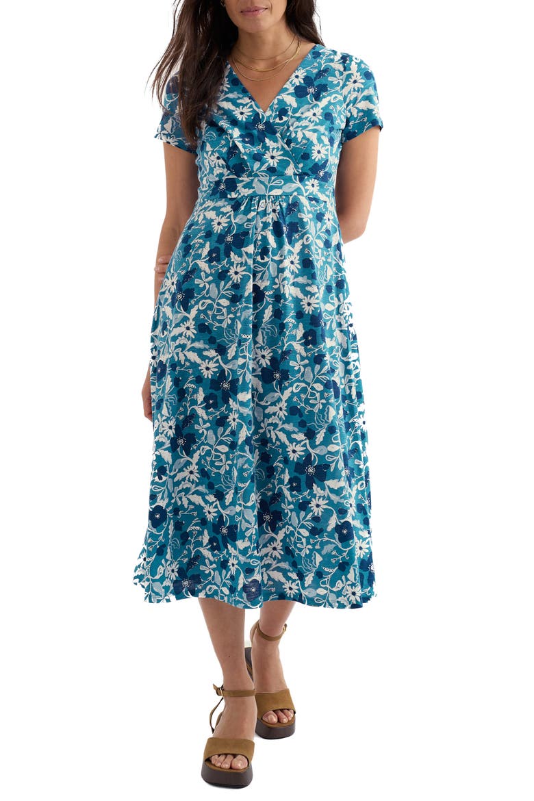 Chapelle Floral Organic Cotton Jersey Midi Dress