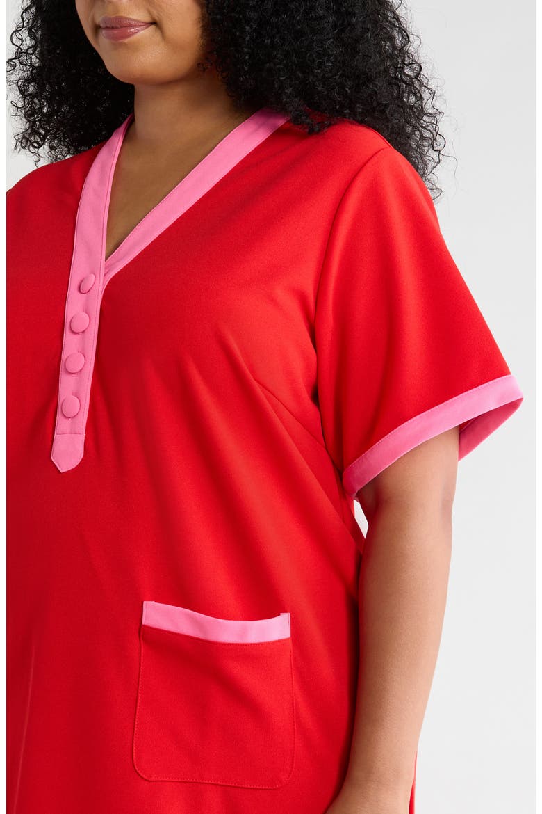 Durmela Contrast Shift Minidress
