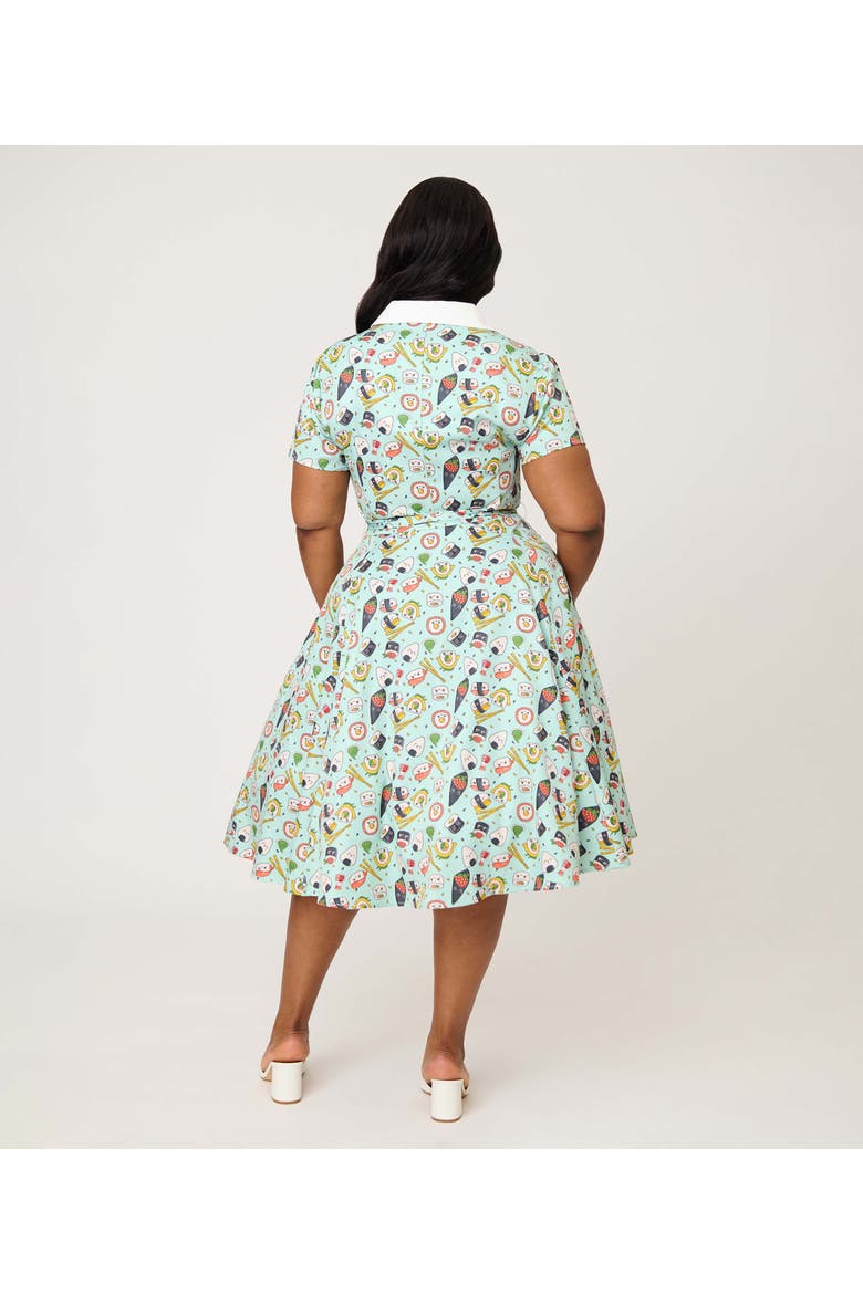 Plus Size 1950s Collared Shirt Dress