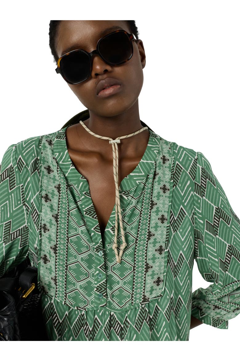 Rim Geometric Tunic Knee-Length Dress