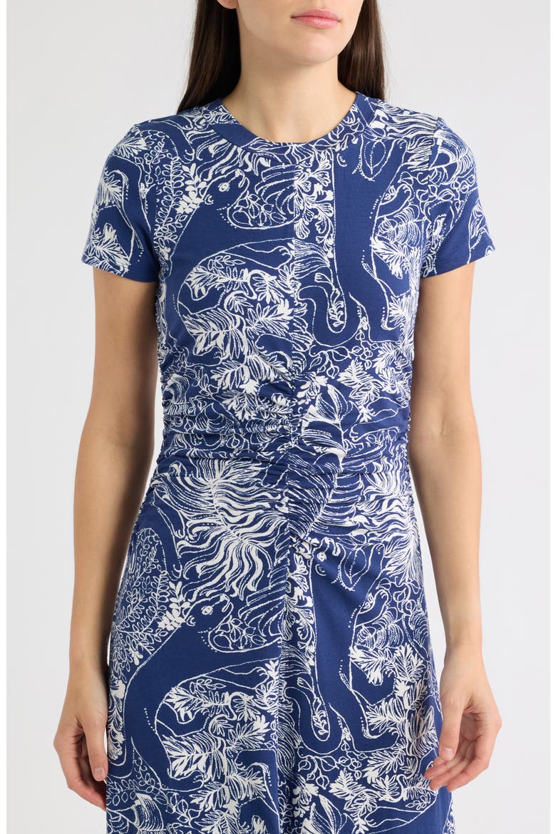 Alma Print Knit Midi Dress