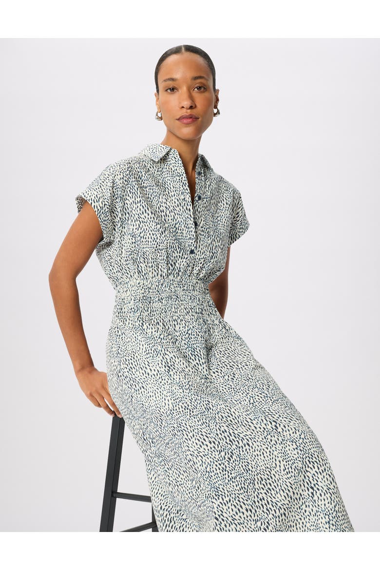 Flecked Animal Collared Dress