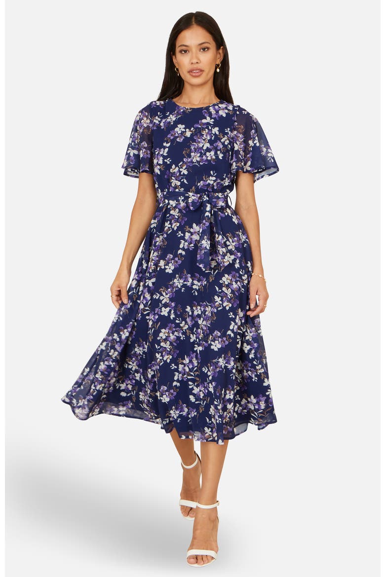 Blossom Print Midi Skater Dress