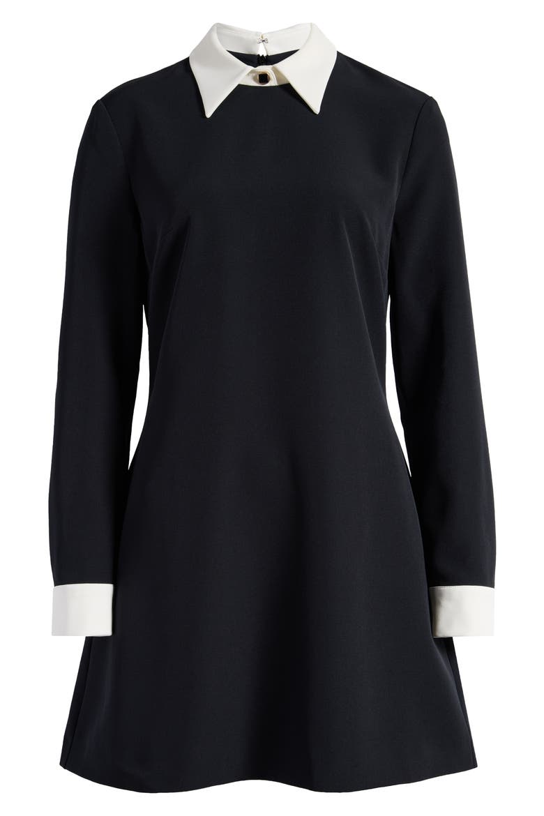 Echo Collared Long Sleeve Shift Dress
