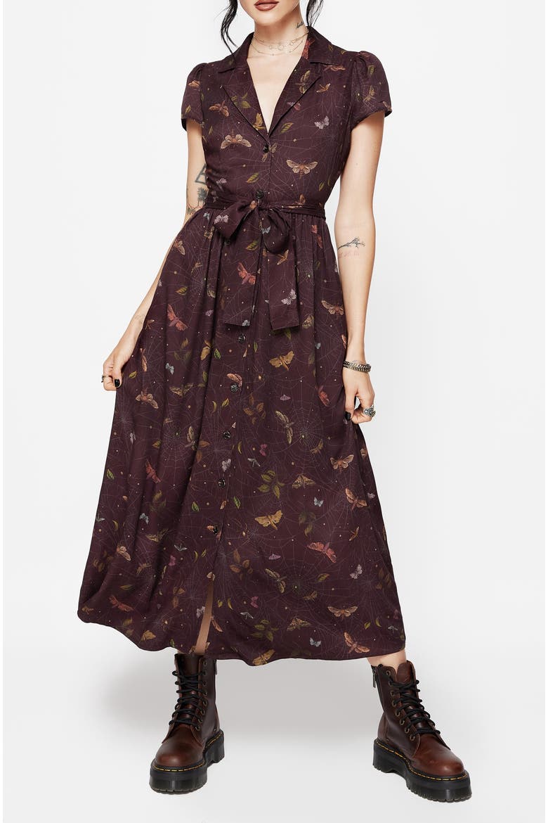 Celia Moth Printed Shirt Dress