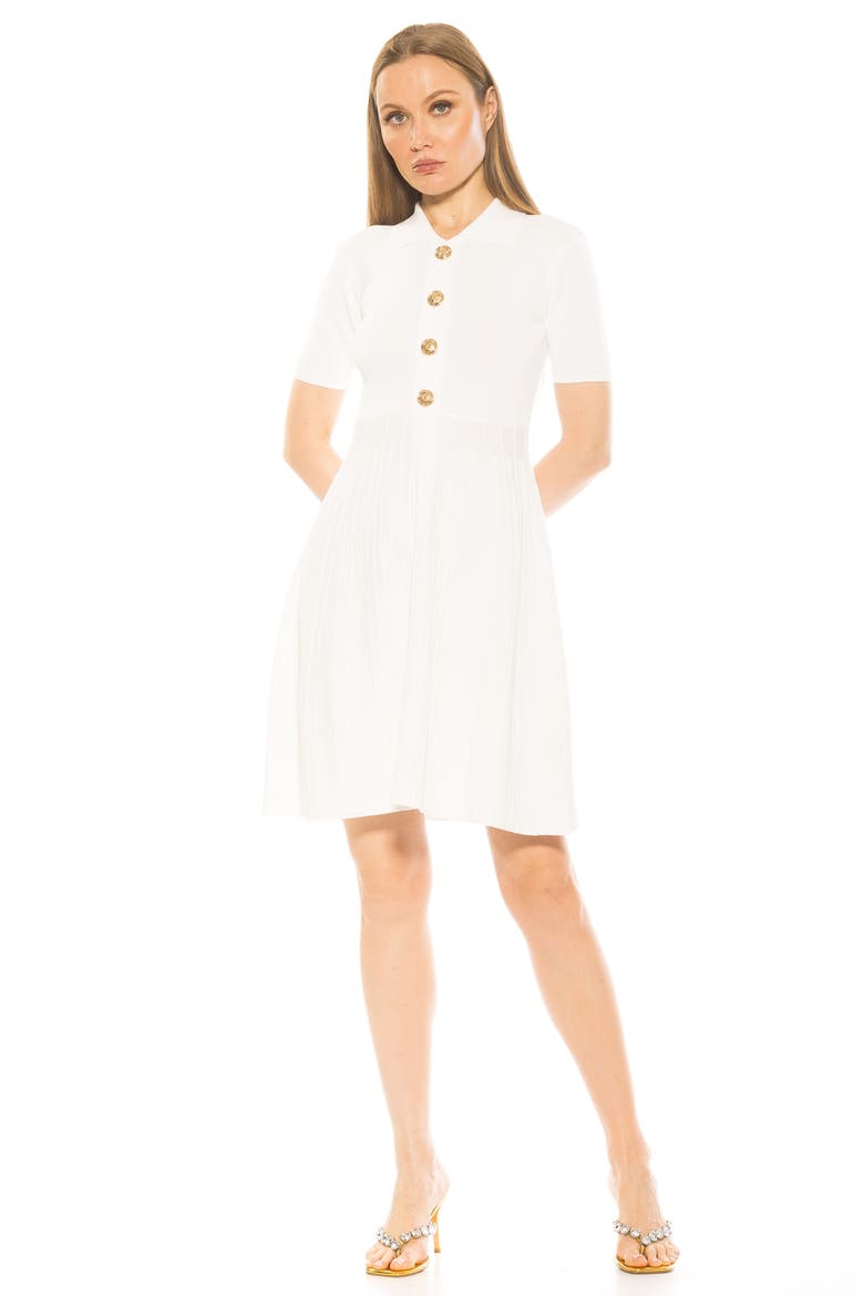 Soren Short Sleeve Fit & Flare Sweater Dress