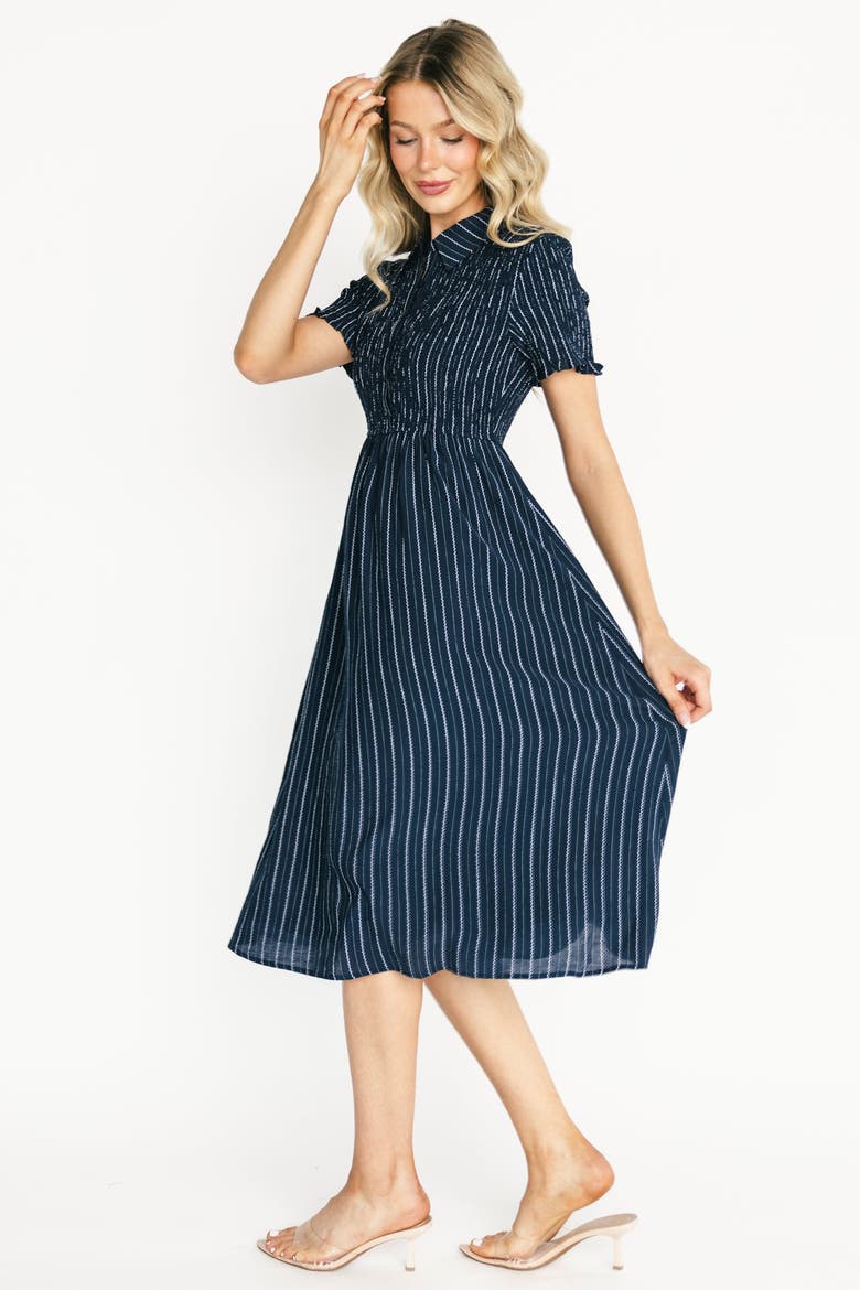 Dottie Striped Midi Dress