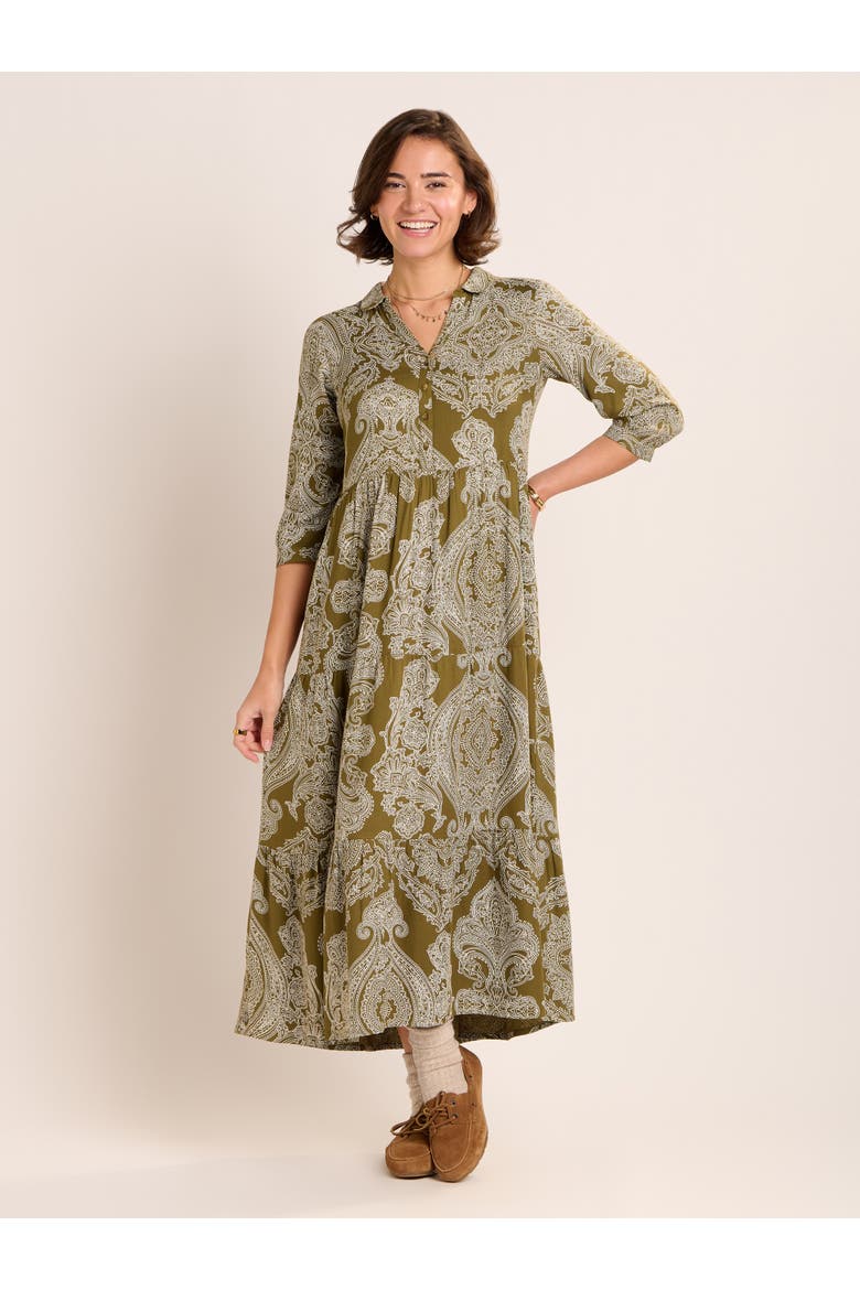Chara Tiered Maxi Shirt Dress