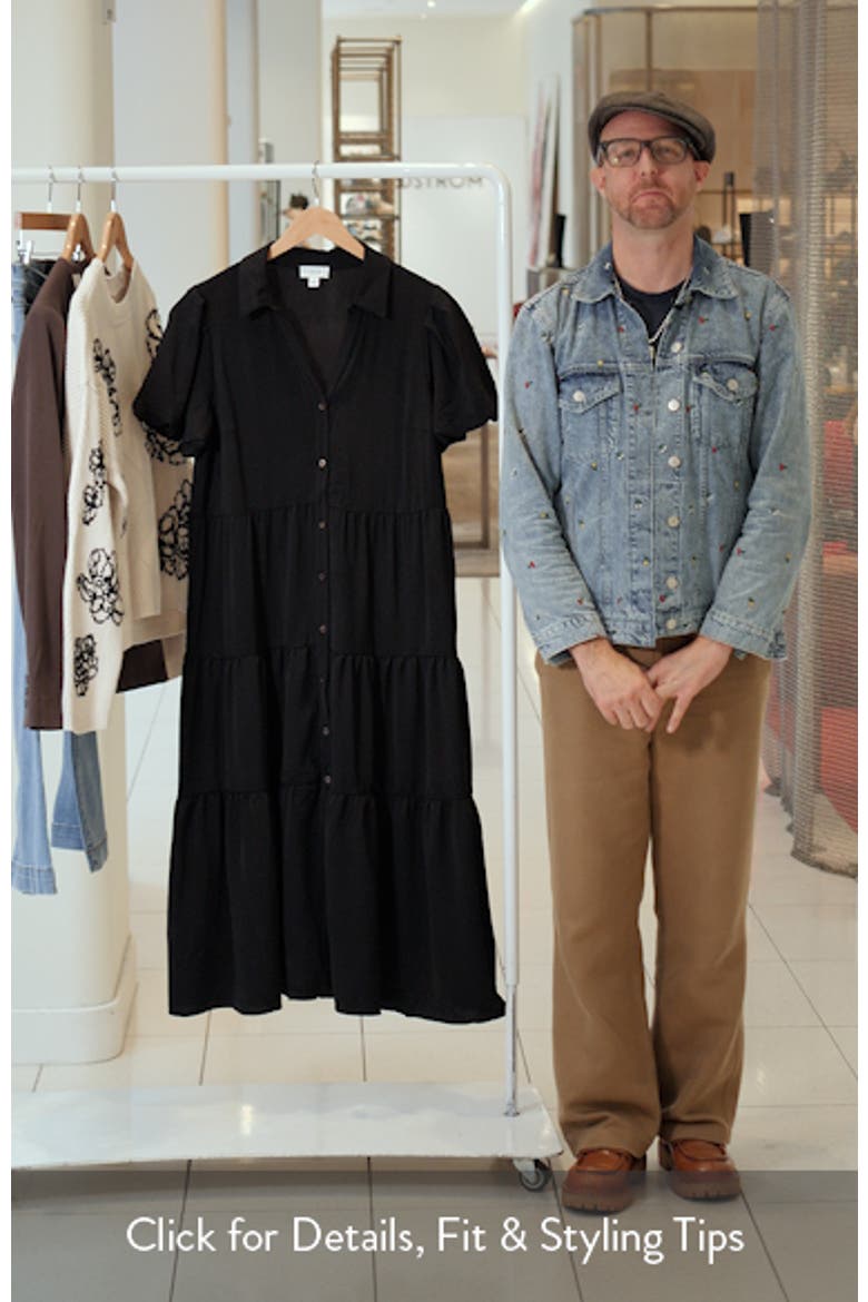 Tiered Midi Shirtdress