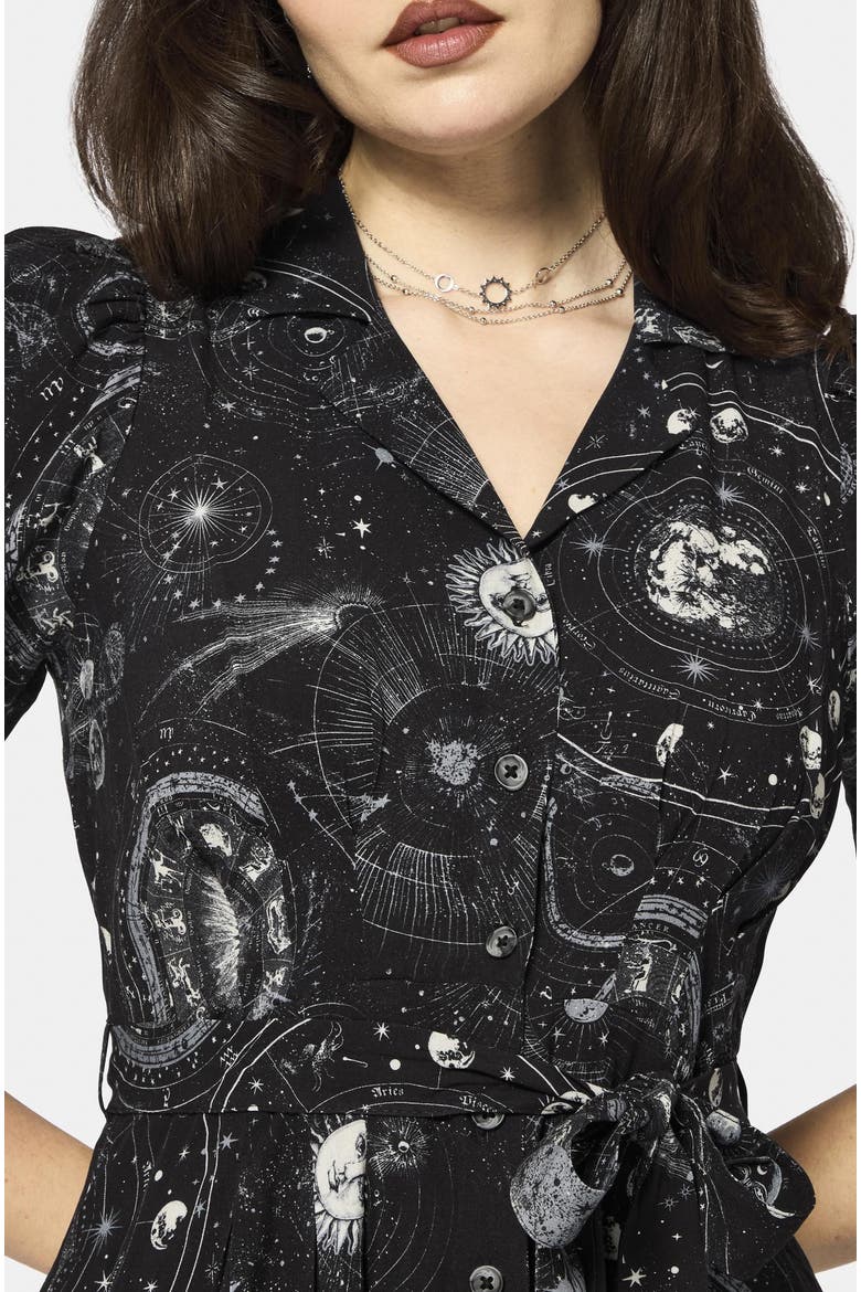 Elise Celestial Midi Shirt Dress
