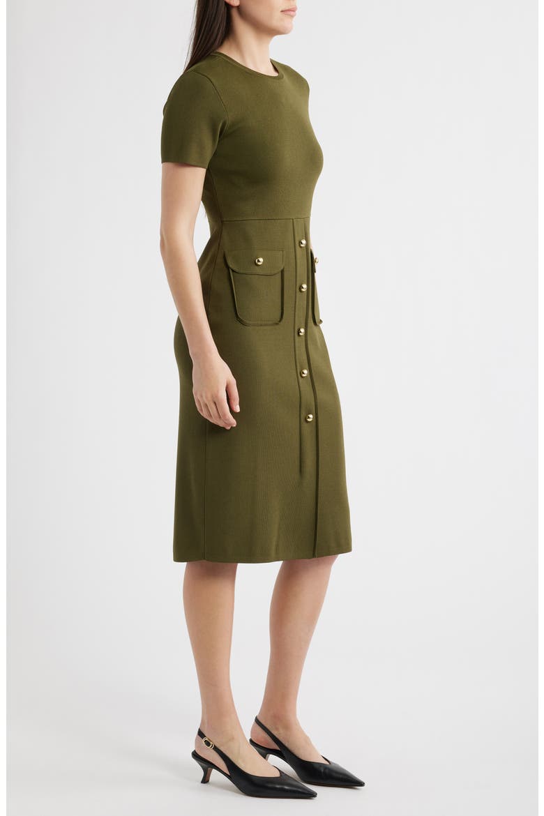 Fitted Midi Sweater Dress