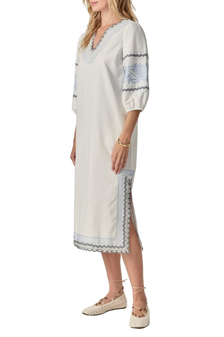 Embroidered Midi Dress