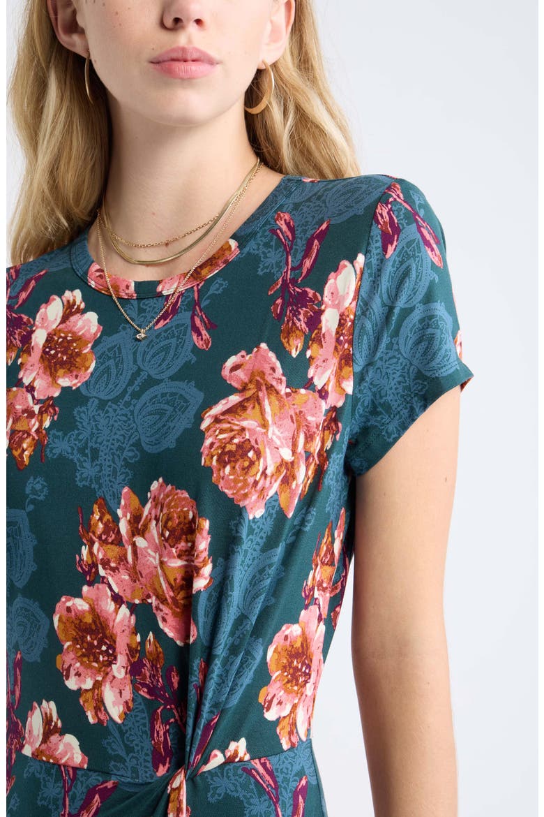 Twist Waist Jersey Midi Dress
