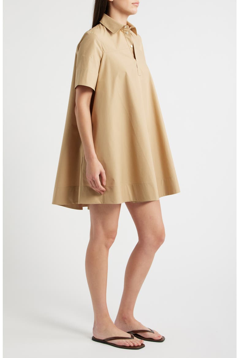 Cotton Trapeze Shirtdress