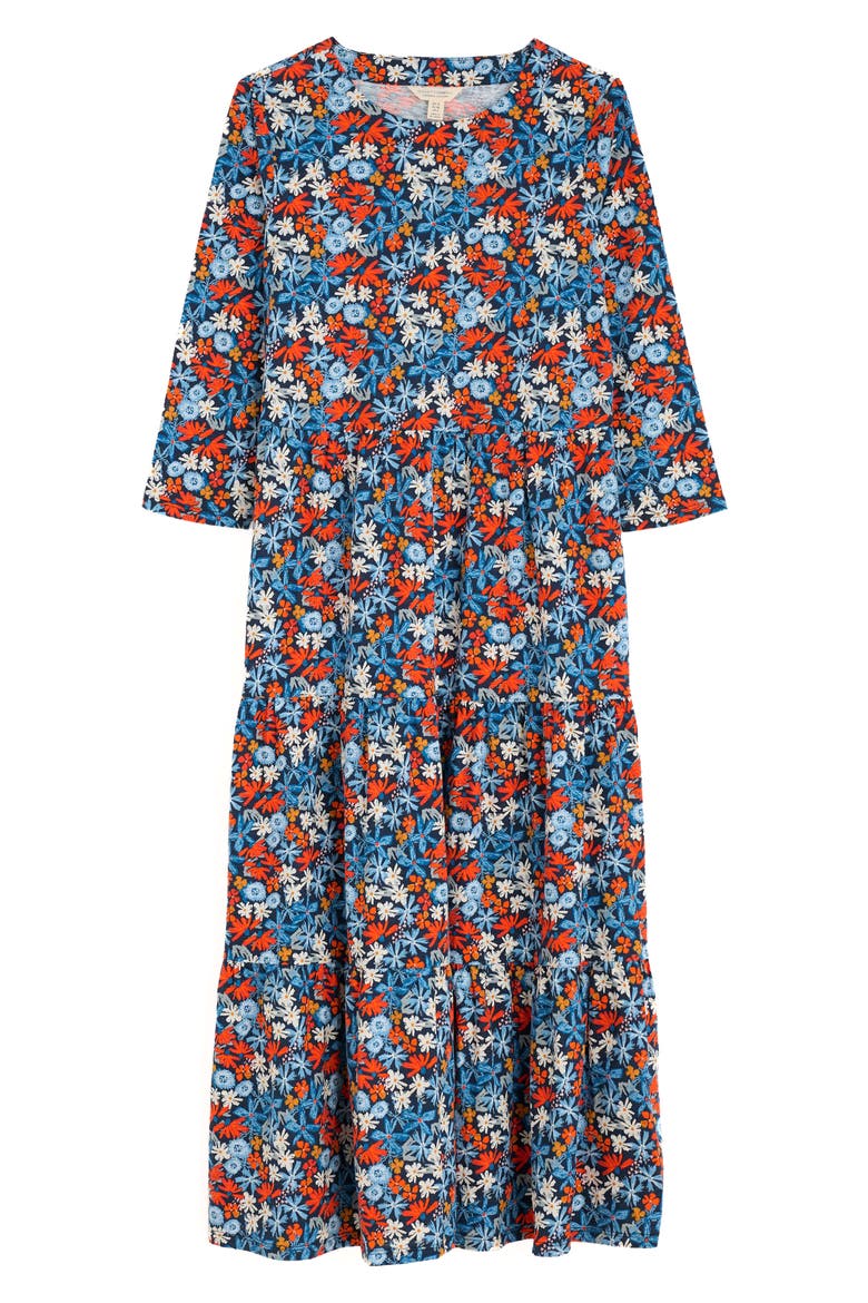 Tiered Organic Cotton Midi Dress