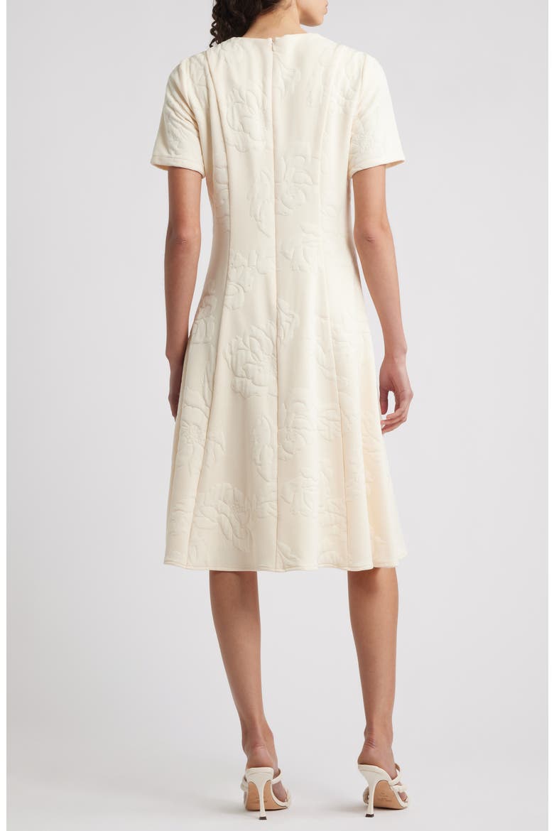 Floral Jacquard Fit & Flare Dress