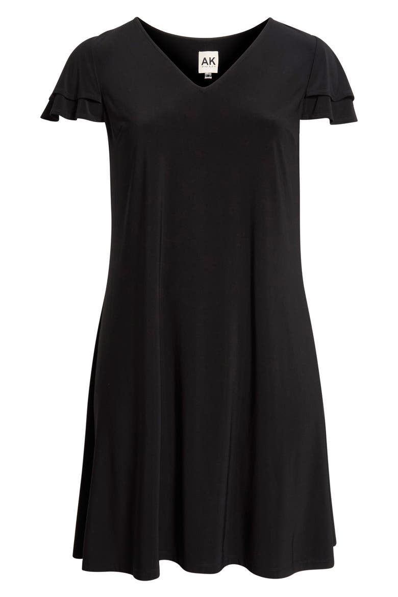 Double Flutter Sleeve A-Line Dress