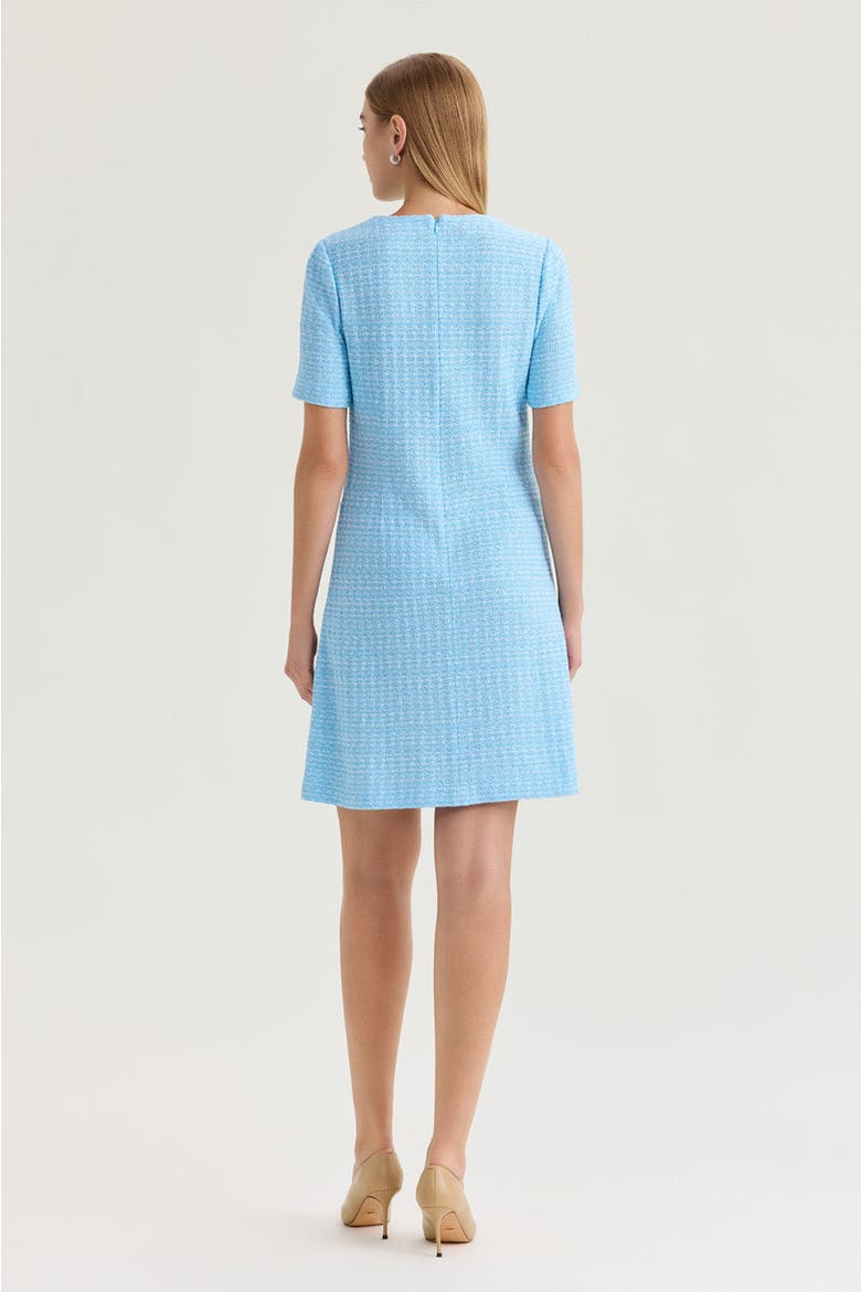 Family Savvy A-Line Tweed Texture Above-the-Knee Dress