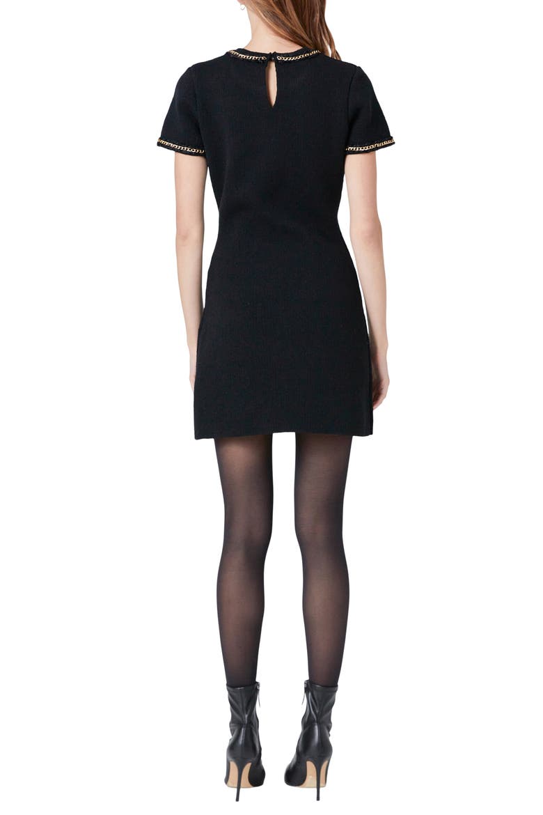 Chain Trim Sweater Minidress