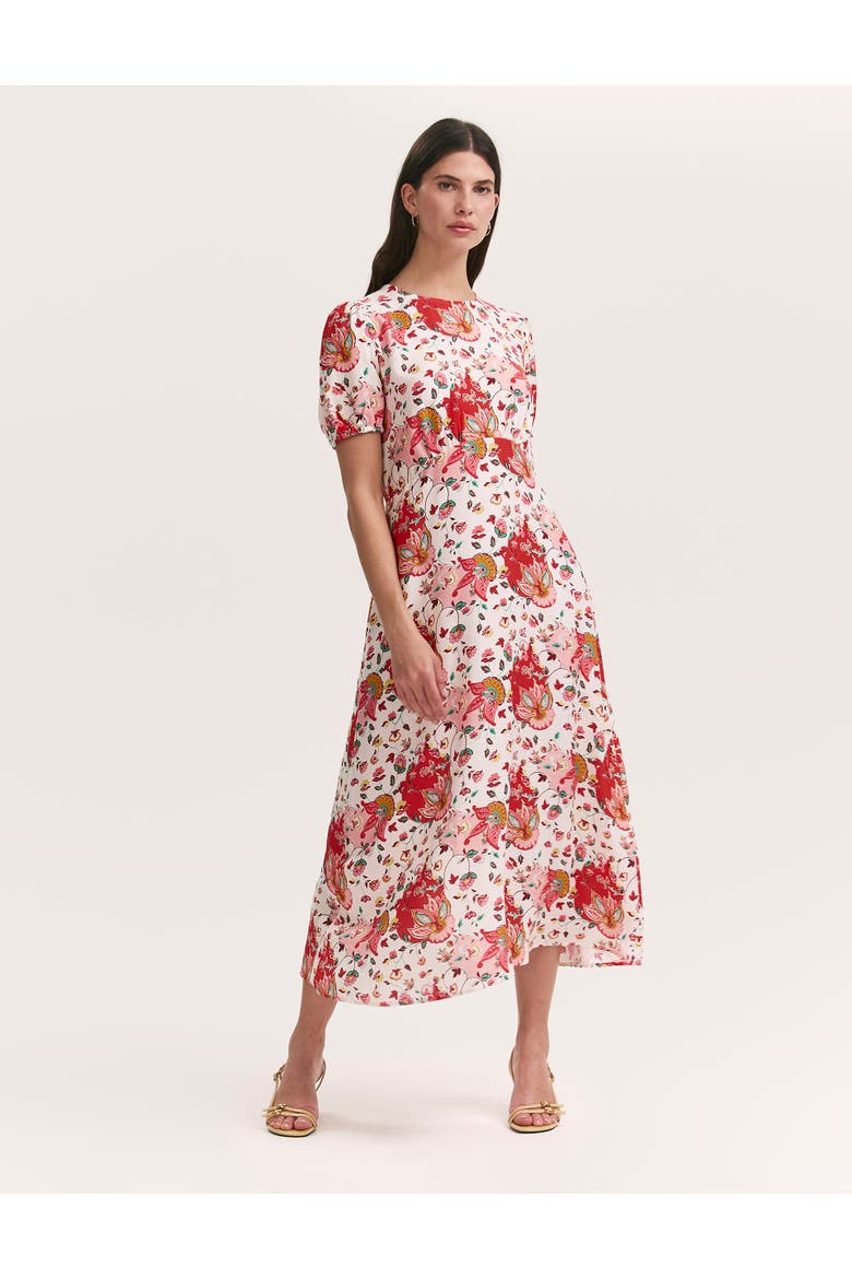 Lili Short Sleeve Midi Tea Dress