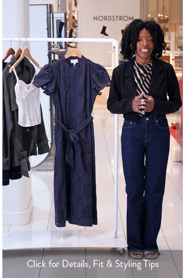 Willa Eyelet Lace Midi Shirtdress