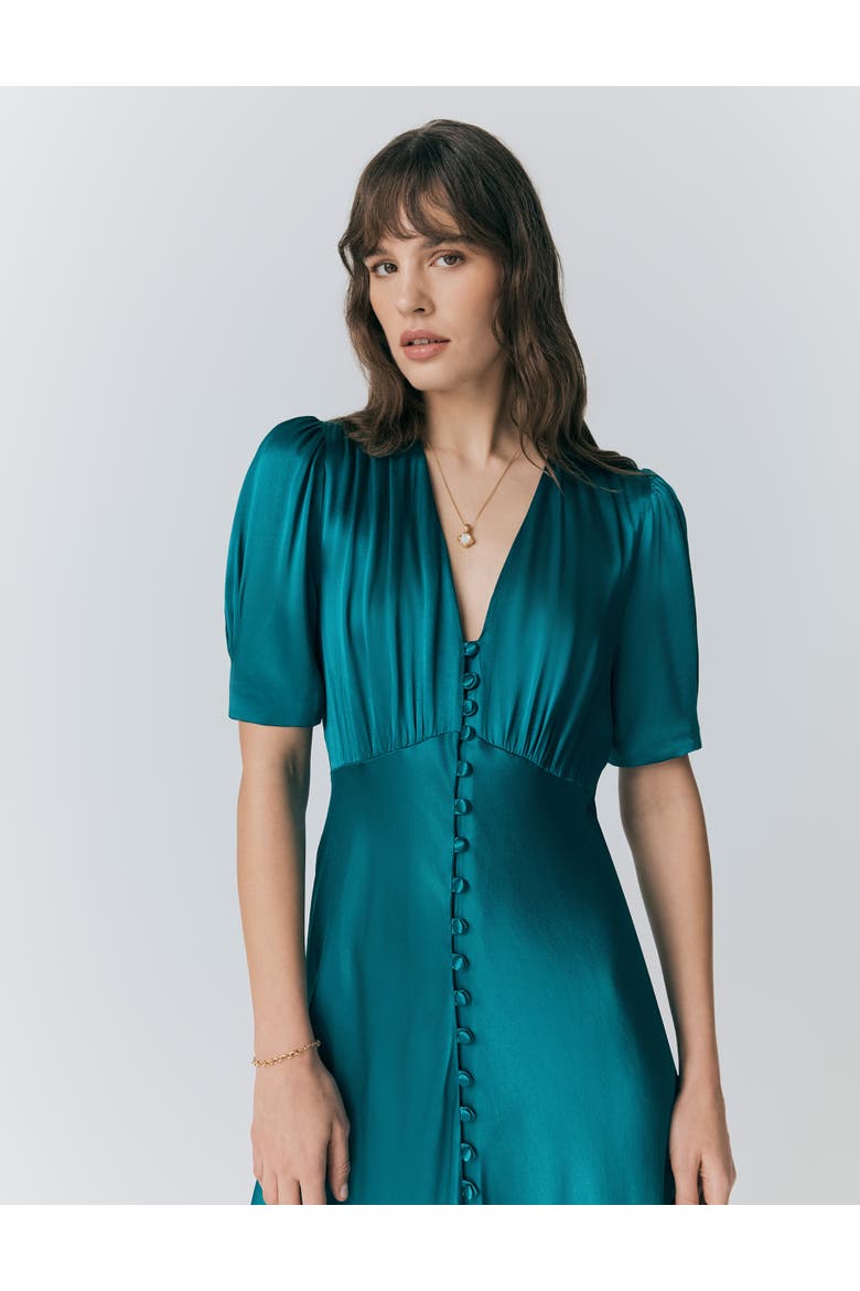 Madison Satin Midi Dress