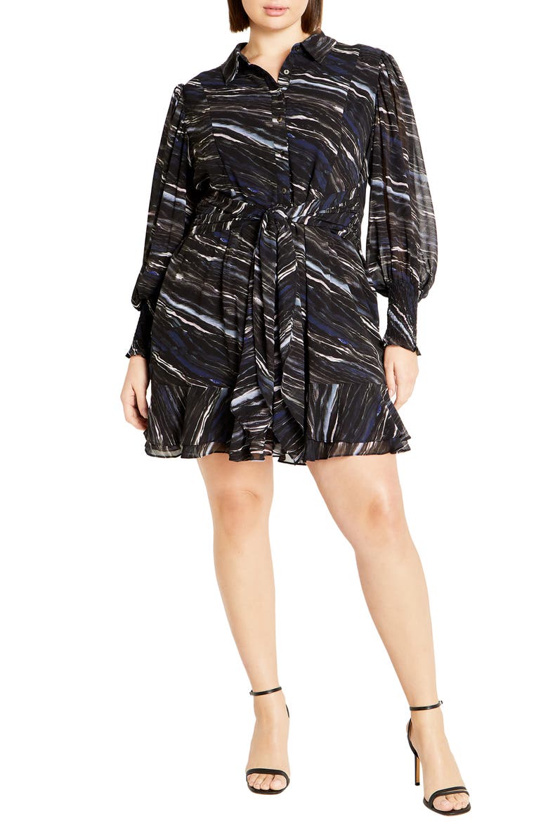 Jianna Tie Waist Shirtdress