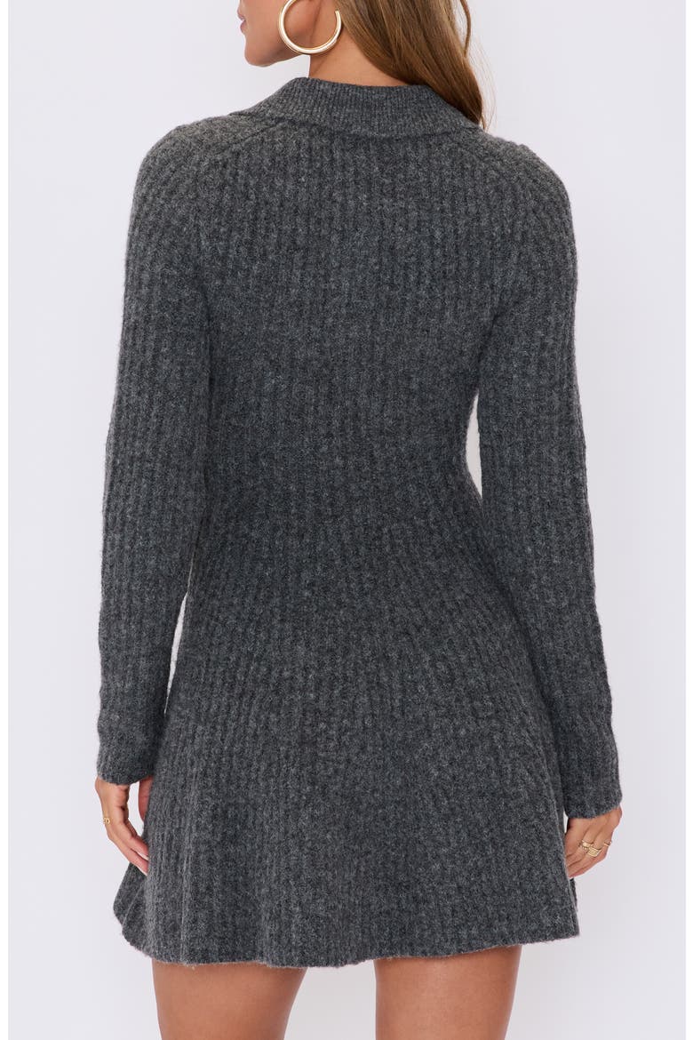 Ember Long Sleeve Polo Sweater Minidress