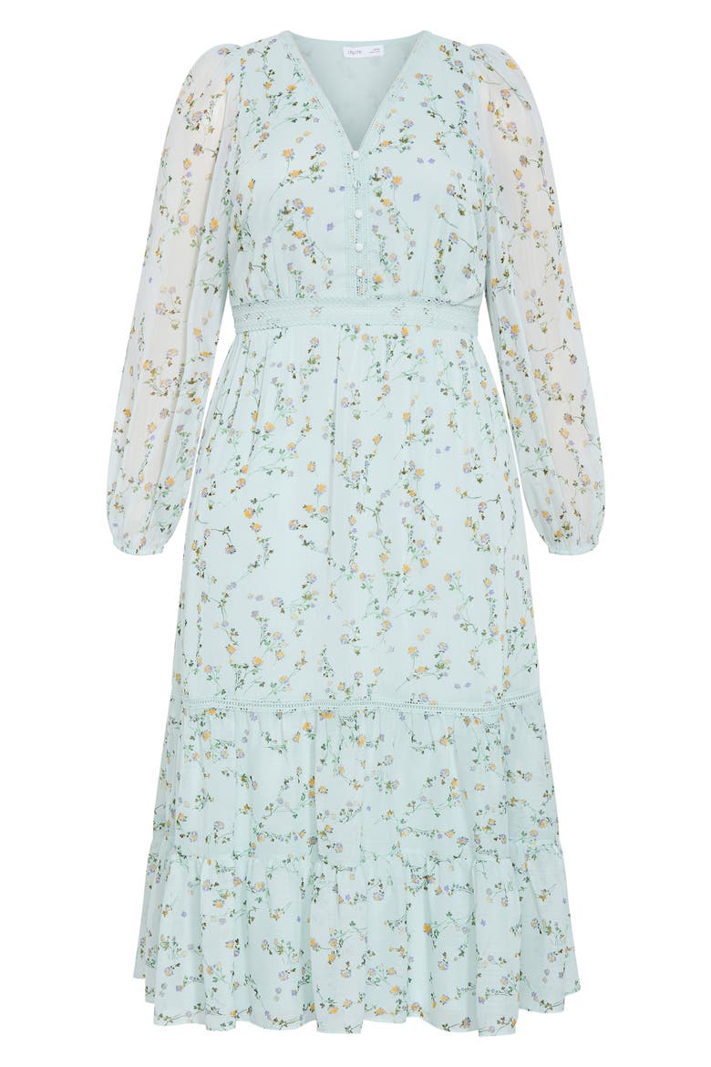 Kiki Ditsy Floral Print Maxi Dress