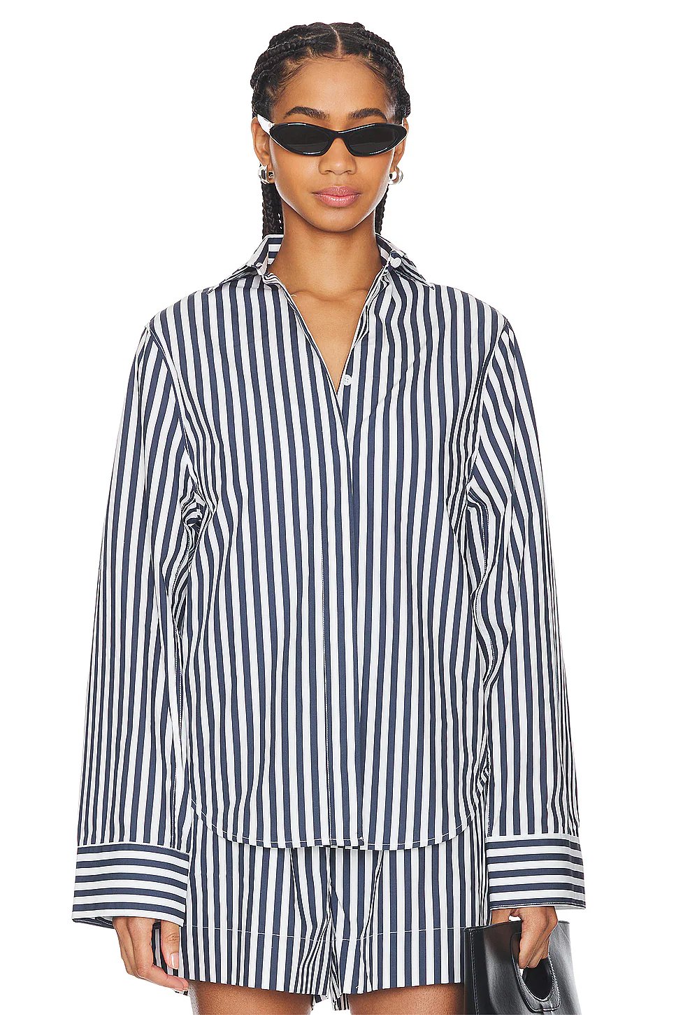 AEXAE Button Up Shirt in Stripe - Image 2