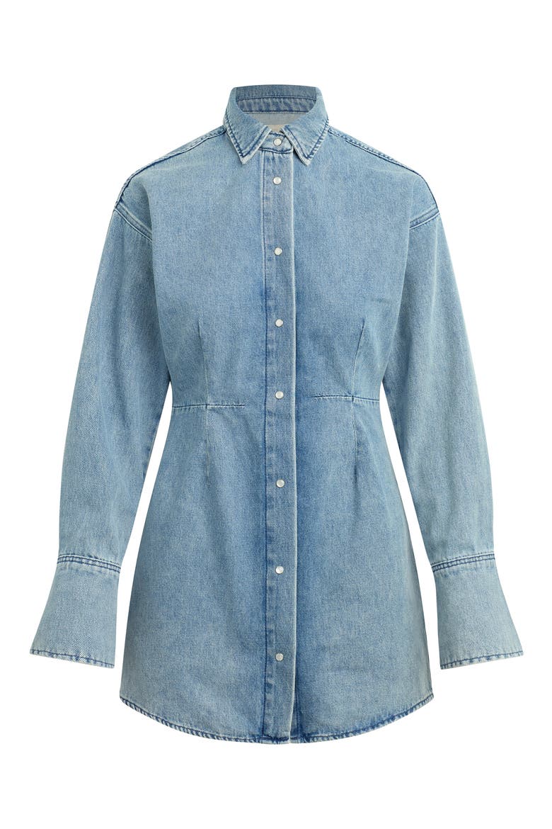 The Eyes On Me Denim Mini Shirtdress