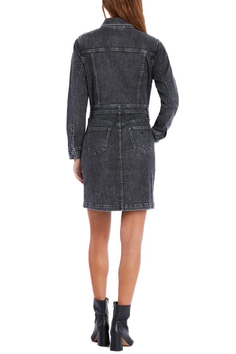 Western Long Sleeve Denim Shirtdress