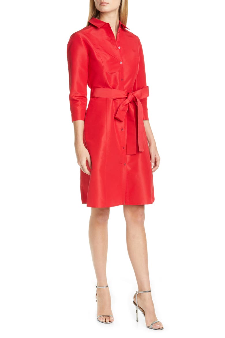 Belted Silk Shirtdress