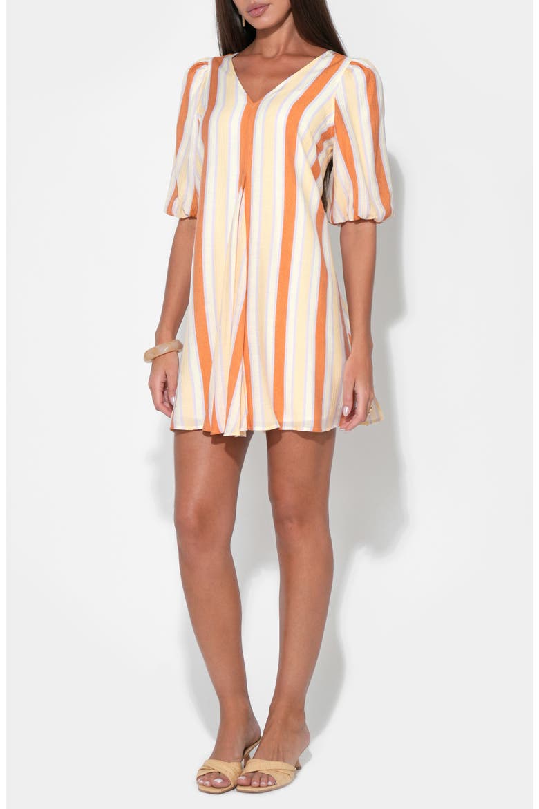 Aurora Stripe Long Sleeve Minidress